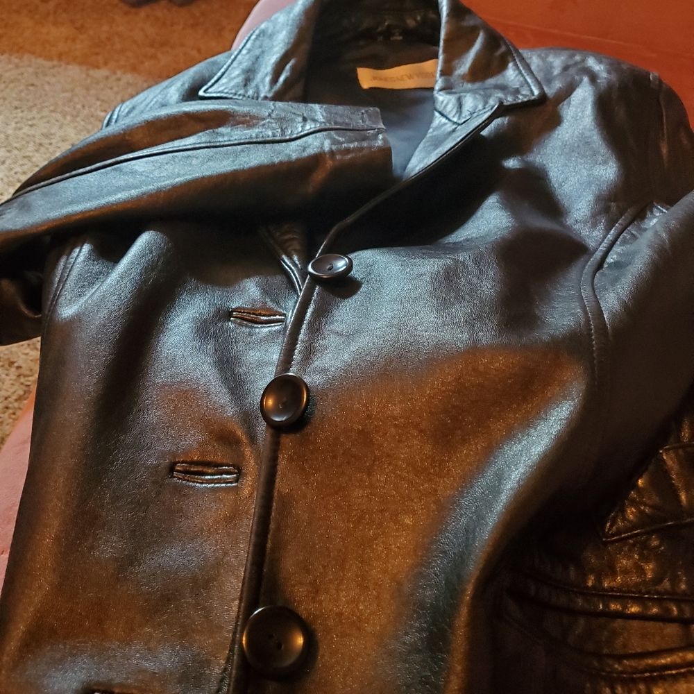 Vintage (yikes!) Black leather jacket